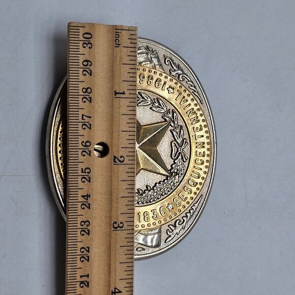 Texas Sesquicentennial 1836-1986 Belt Buckle By RHODES Collectors Society No. 00 - Picture 5 of 6